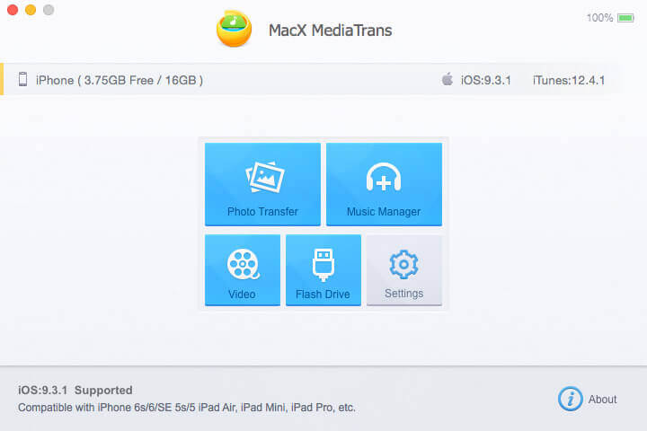 MacX MediaTrans - iOS Photos Transfer - Music Manager - iOS Videos Transfer - iPhone Mounter