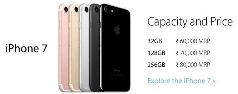 Apple iPhone 7 - Capacity and Price. Explore the iPhone 7 on Flipkart.com 