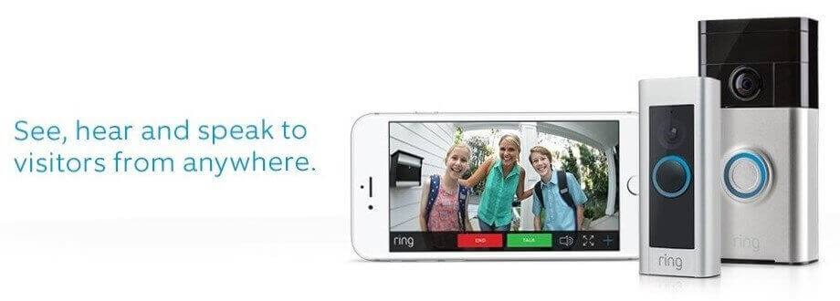 Ring Video Doorbell -  See, hear and speak to visitors from anywhere anywhere in the world with your smartphone