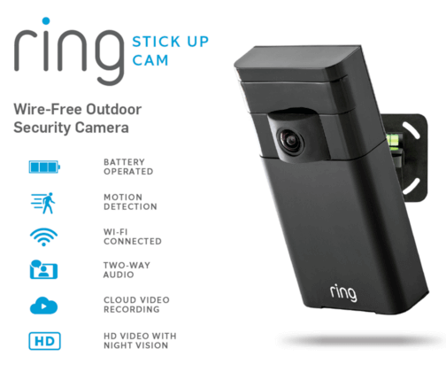 Ring Stick Up Cam - Wire-Free Outdoor Security Camera