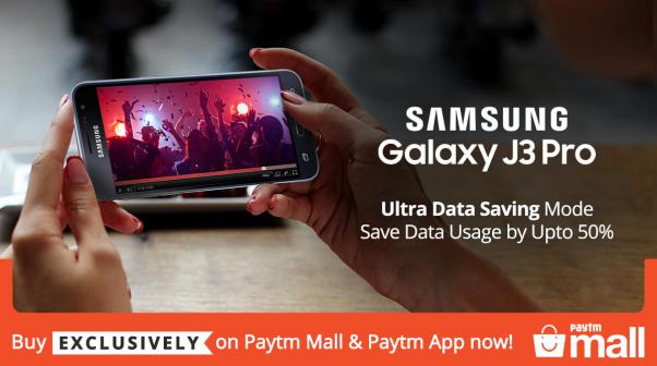 Samsung Galaxy J3 Pro - Ultra Data Saving Mode Save Data Usage by Upto 50% - Buy Exclusively on Paytm Mall & Paytm App
