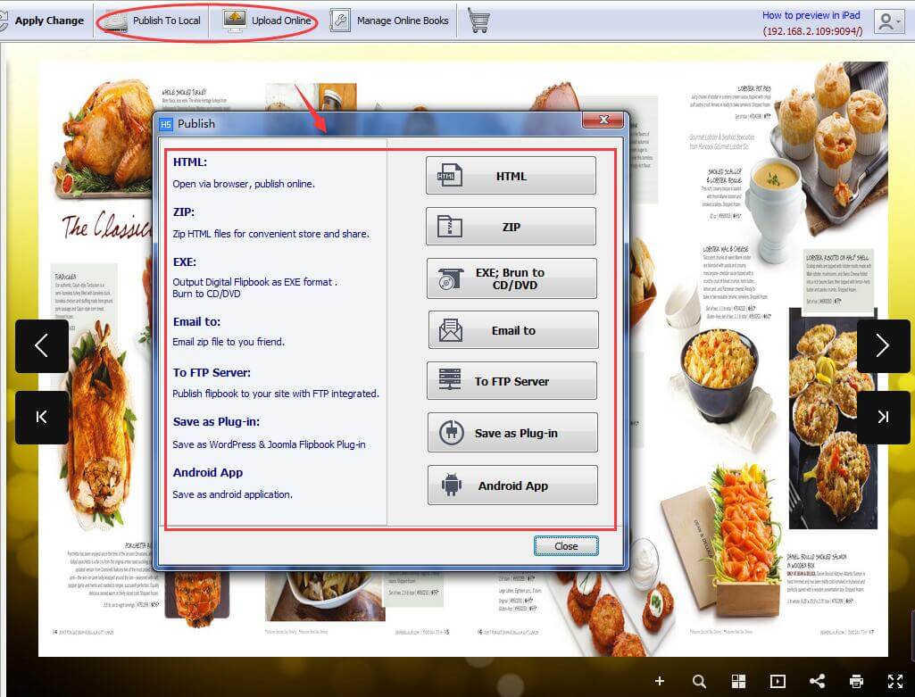 Publish Flipbook with FlipHTML5 Flipbook Software screenshot