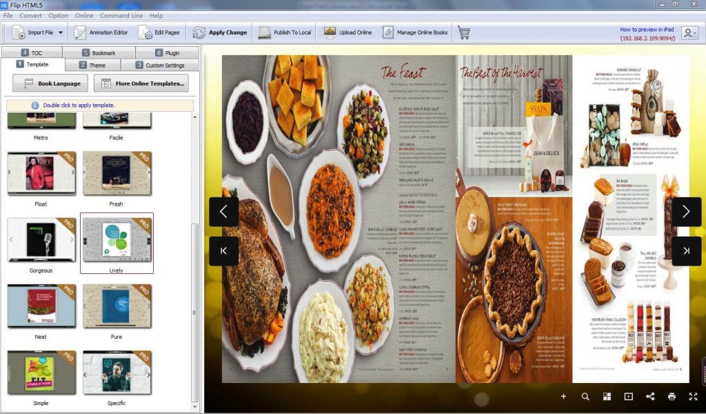 FlipHTML5 Flipbook Software templates and themes screenshot