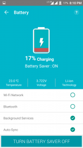 Systweak Android Cleaner Battery Saver feature ON/OFF