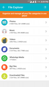 Systweak Android Cleaner File Explorer - Organize and manage all your file categories in one place!