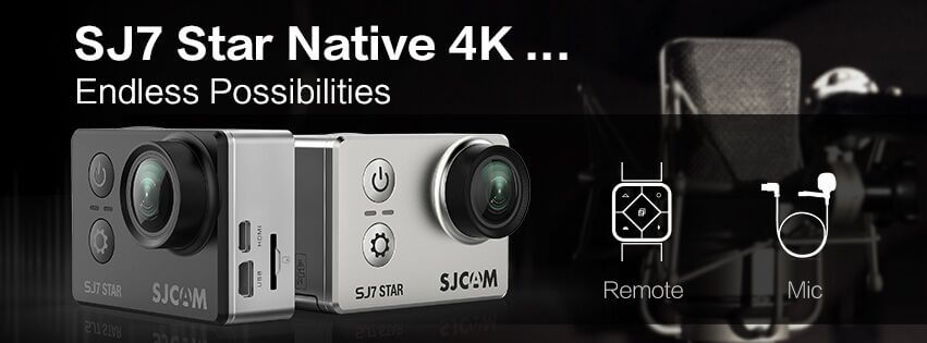 SJCAM SJ7 Star Native 4K action camera supports external mic and remote