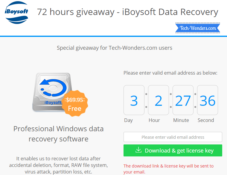 free license key for iboysoft data recovery