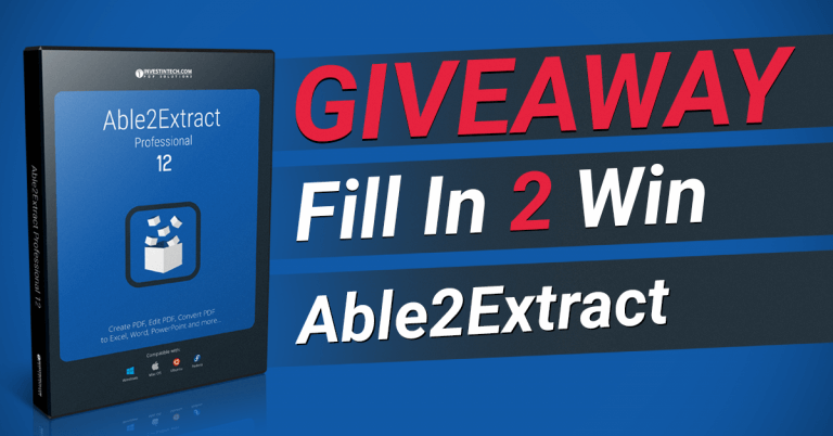 Able2Extract Professional 12 Giveaway Featured Image