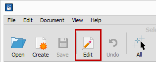Edit PDF Mode Command