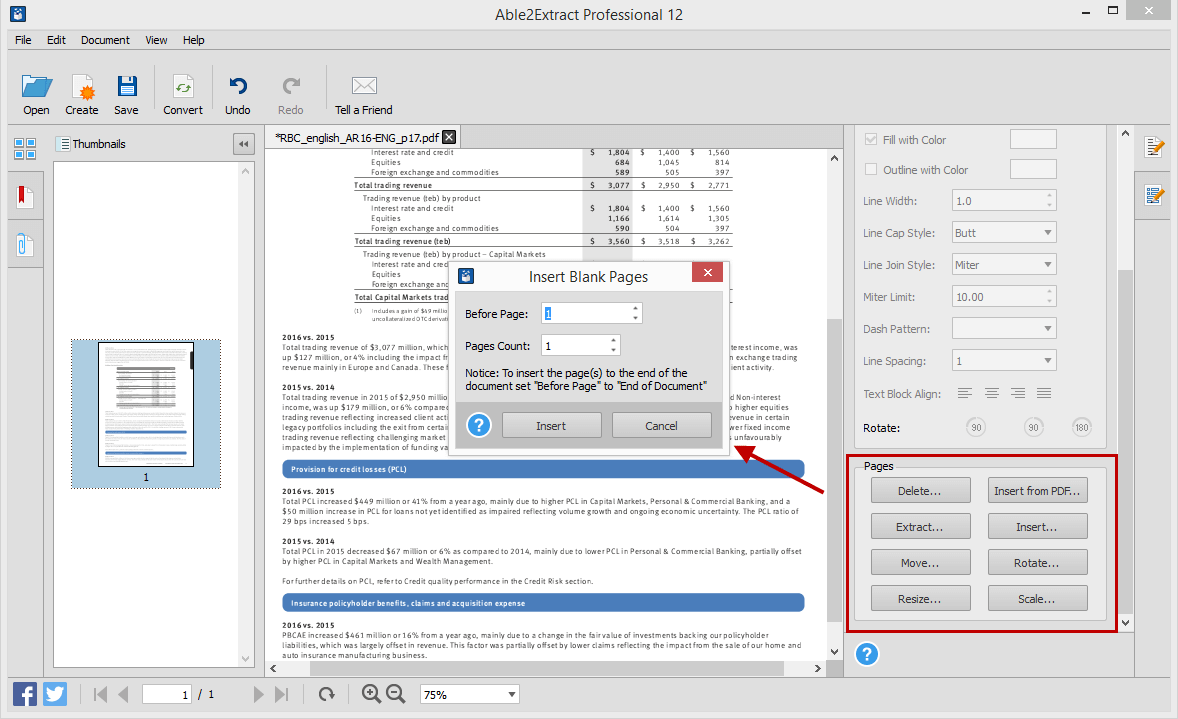 Edit PDF Pages. Delete, Rotate, Resize, Move, Scale, Split, Merge, Extract and Insert Blank PDF Pages