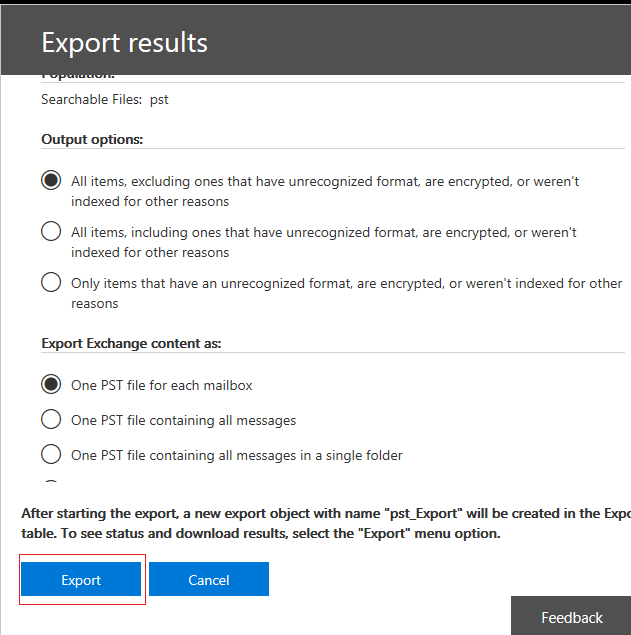 Export Office 365 to PST