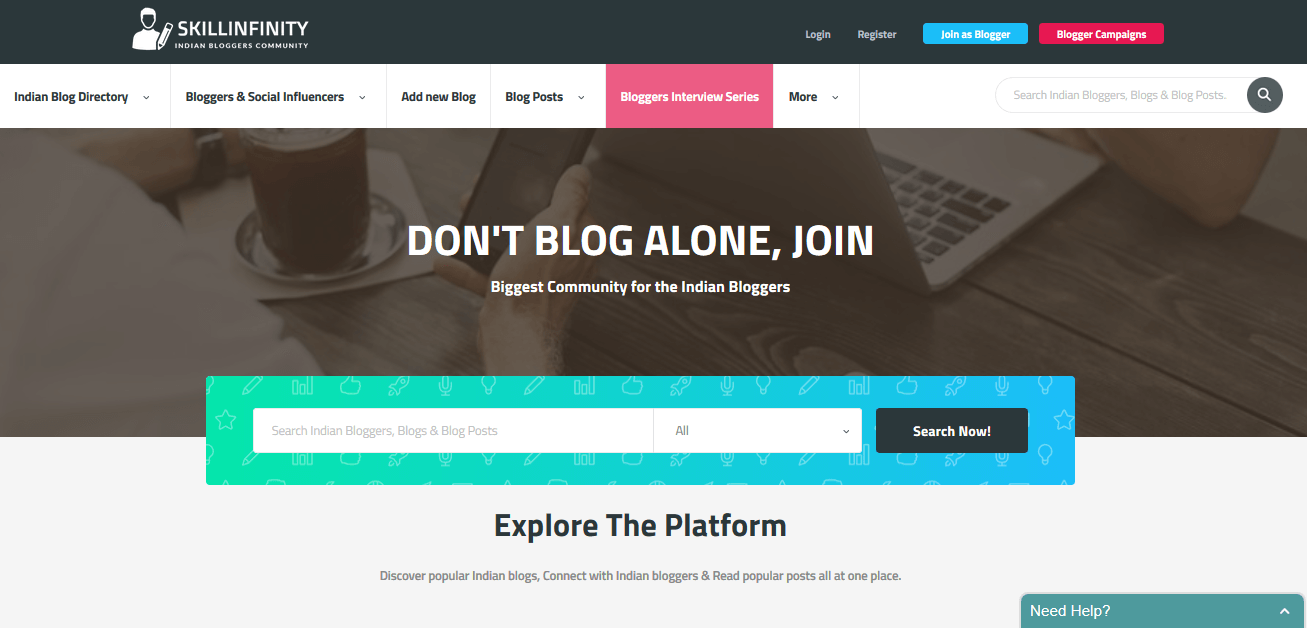 Skill Infinity | Directory of Top Indian Blogs and Bloggers