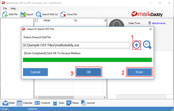 Steps to Convert OST to PST File using MailsDaddy OST to PST Converter Software. Step 2 -  Scan OST file 