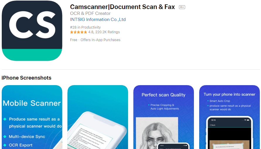 CamScanner Mobile Scanner App