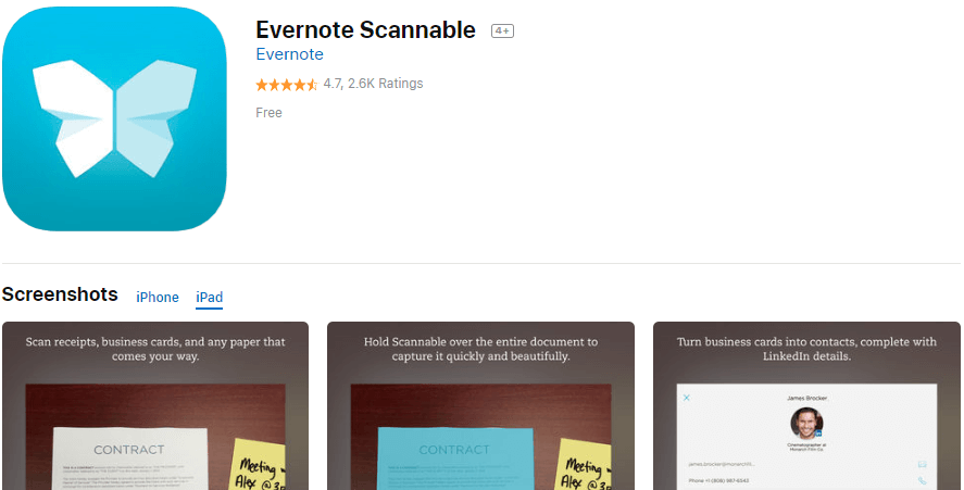 improve resolution of evernote scannable for iphone