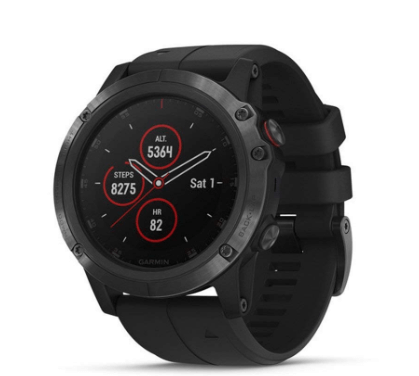 Garmin fenix 5X Multisport GPS Smartwatch, Features Color TOPO Maps and Pulse Ox, Heart Rate Monitoring, Music and Garmin Pay, Black