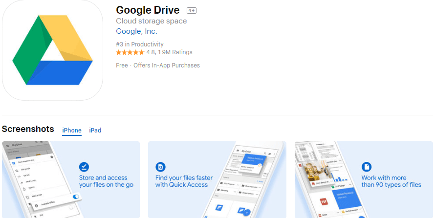google drive apps for ios