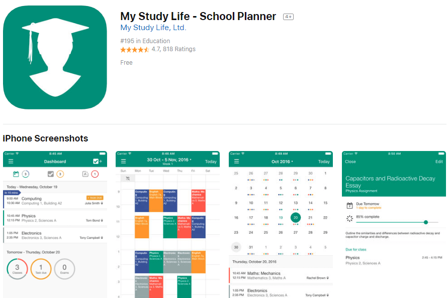 My Study Life School Planner App