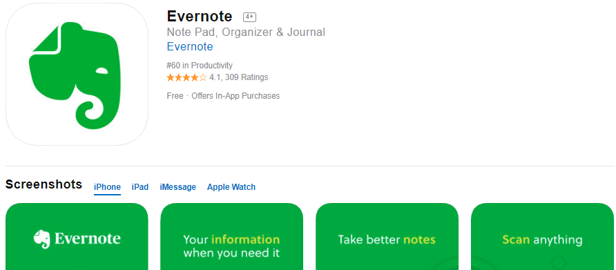 Evernote App - Note Pad, Organizer and Journal. Take better notes. Scan anything. Your information when you need it