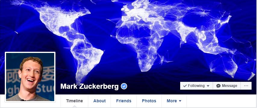 Mark Zuckerberg Facebook Profile Page