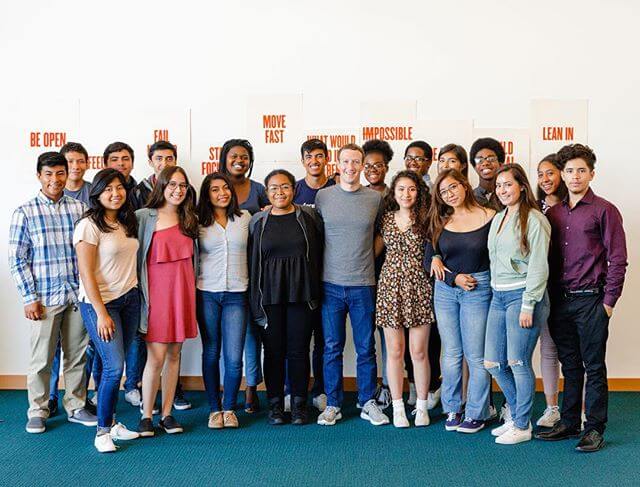 Mark Zuckerberg: Every summer we run Facebook Academy to connect high school juniors from our local community in Menlo Park and East Palo Alto with mentors so they can get experience working in the tech industry.