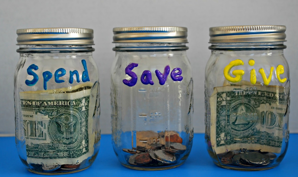 Savings, Give Away, and Spending Jars