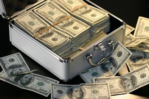 Grey Metal Case of Hundred Dollar Bills · Free Stock Photo