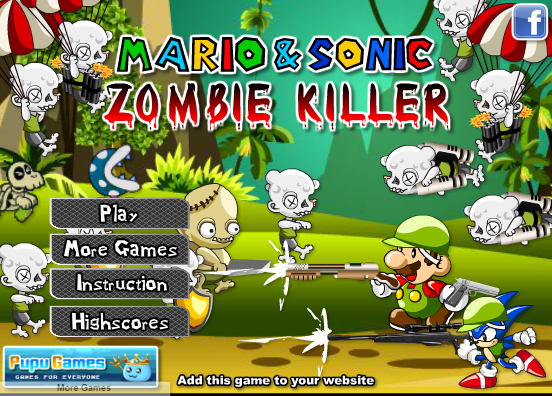 Mario and Sonic Zombie Killer Game - Play Online
