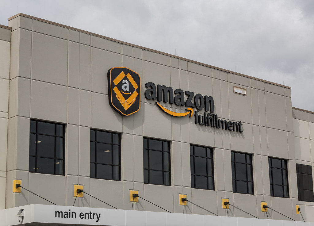 Amazon.com warehouse and fulfillment center in Shakopee, Minnesota. Amazon FBA