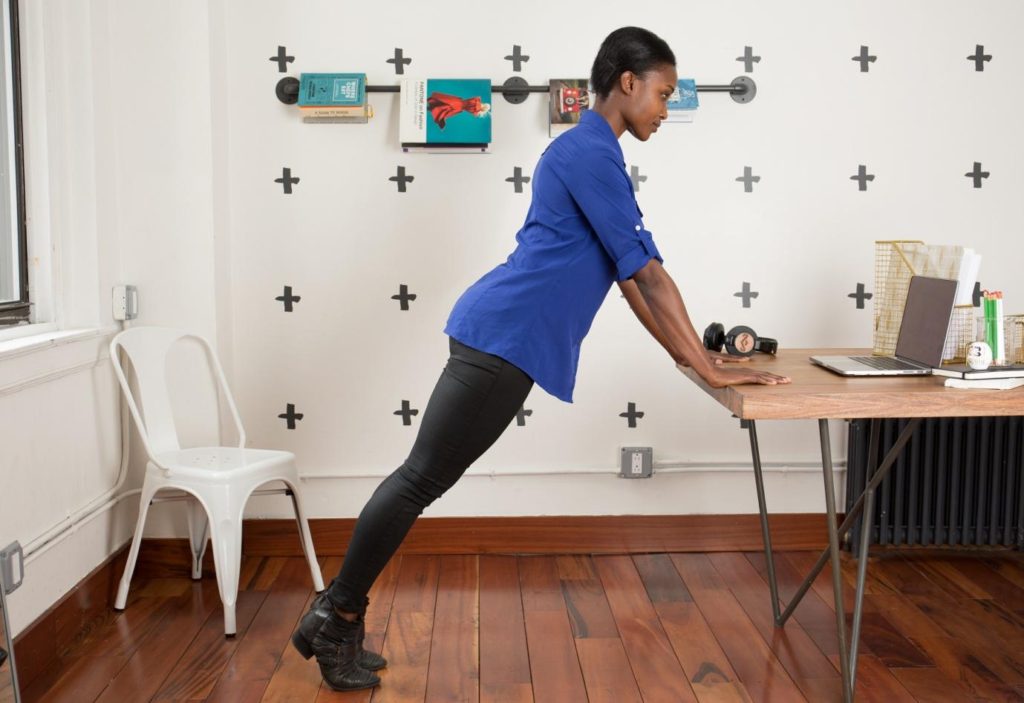 Desk Push-Up : Best Exercise You Can Do at Your Desk. 