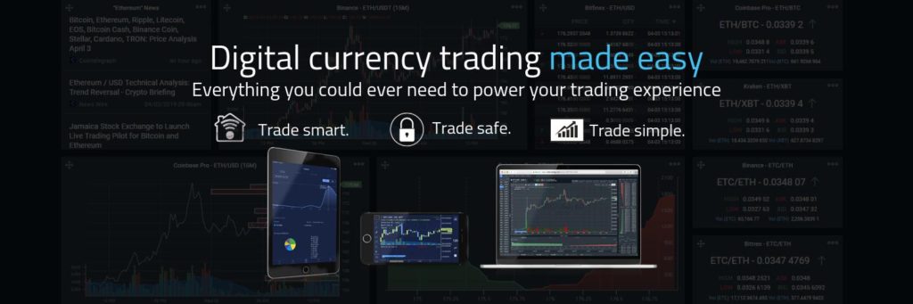 Coinigy: Digital currency trading made easy. Everything you could ever need to power your trading experience. Trade smart. Trade safe. Trade simple.