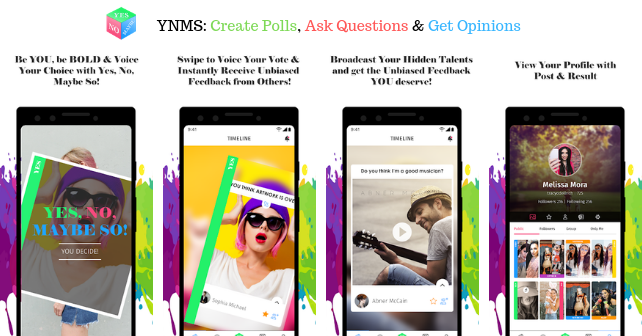 YNMS: Create Polls, Ask Questions & Get Opinions. Be You, Be Bold & Voice Your Choice With Yes, No, Maybe So!