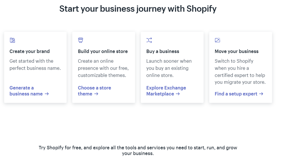 Start your business journey with Shopify. Try Shopify for free, and explore all the tools and services you need to start, run, and grow your online business.