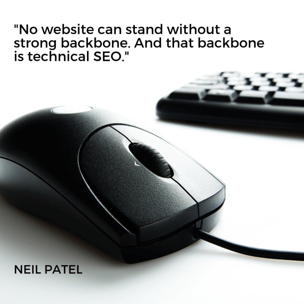 “No website can stand without a strong backbone. And that backbone is technical SEO.” – Neil Patel