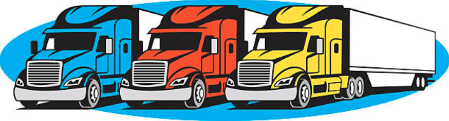 Best Truck Fleet Illustration. Fleet of Vehicles. Fleet Management.