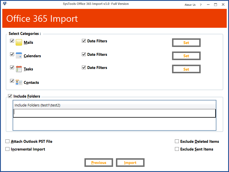 SysTools Office 365 Import v3.0 Full Version. Import PST to Office 365.