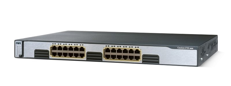WS-C3750G-24T-E Cisco Catalyst 3750 Switch 24 Ports.