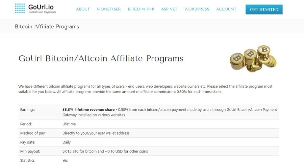 GoUrl Bitcoin Affiliate Programs. Earn Bitcoins Online