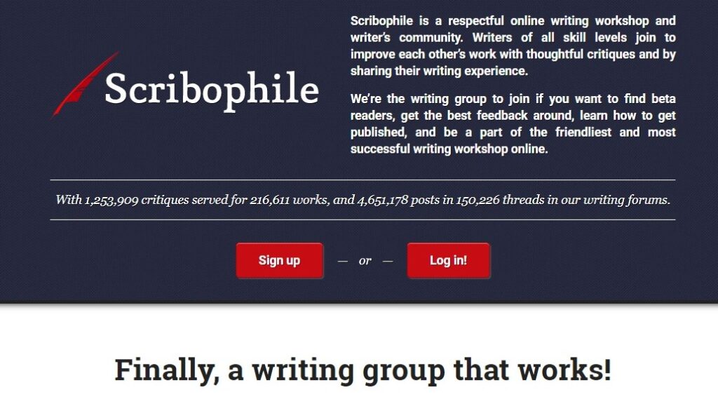 Scribophile Online Writing Community.
