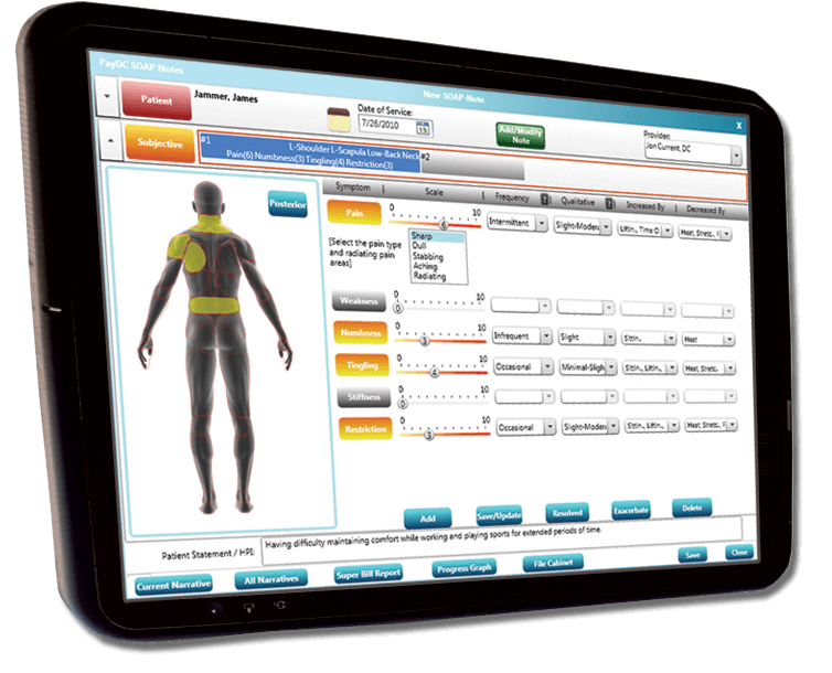 The Best Chiropractic Software, PayDC includes SOAP Notes Documentation, Billing, Scheduling, and more.