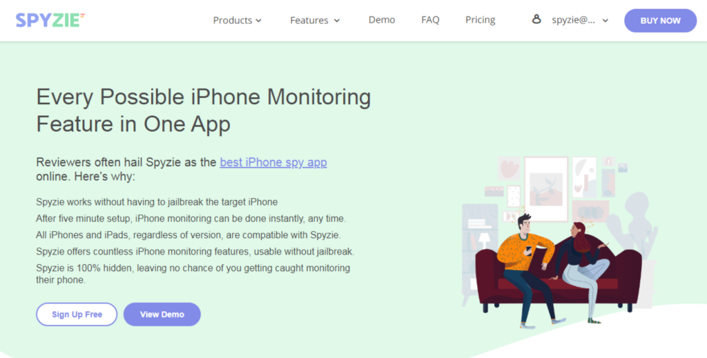 Spyzie - Every Possible iPhone Monitoring Feature in One App.