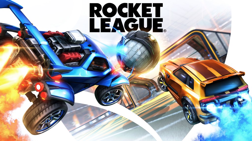 Rocket League car soccer video game.
