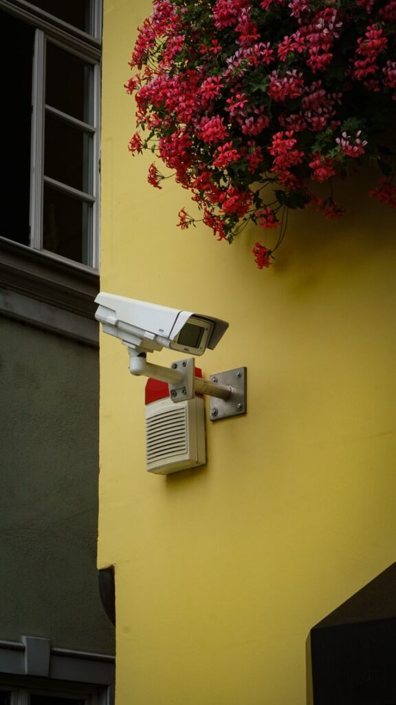 Home security camera. 