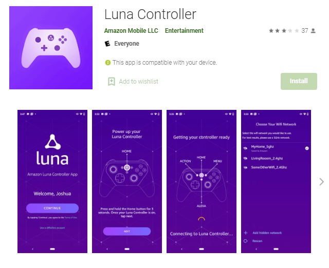 Amazon Luna Controller App