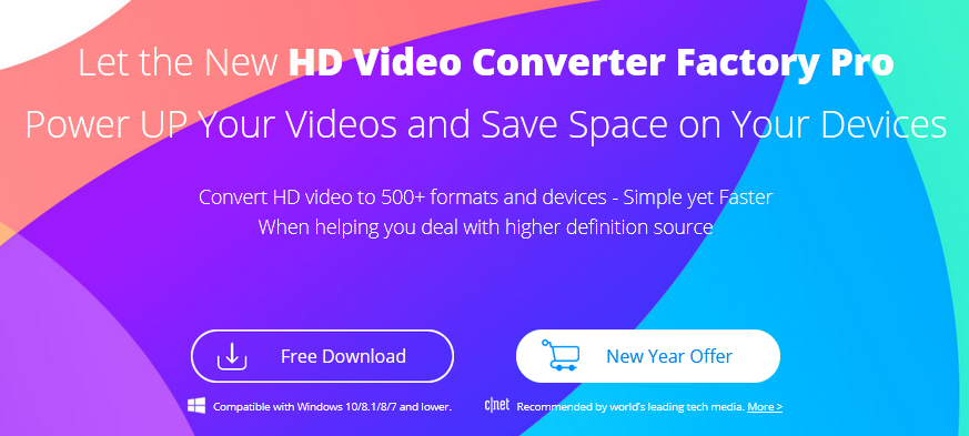 WonderFox HD Video Converter Factory Pro: Convert HD video to 500+ formats and devices. Simple yet Faster when helping you deal with high definition source.