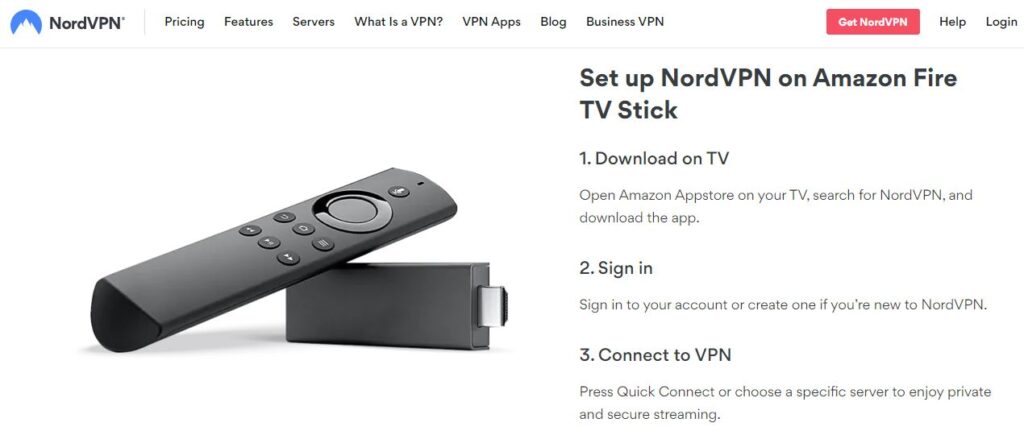 Set up NordVPN on Amazon Fire TV Stick