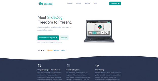 Meet SlideDog. Freedom to Present. Create seamless playlists from your favorite presentation media.