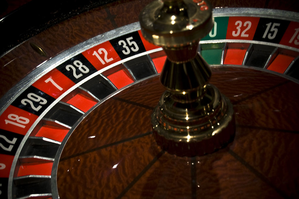 A Roulette table from Silja Galaxy, Roulette casino game.