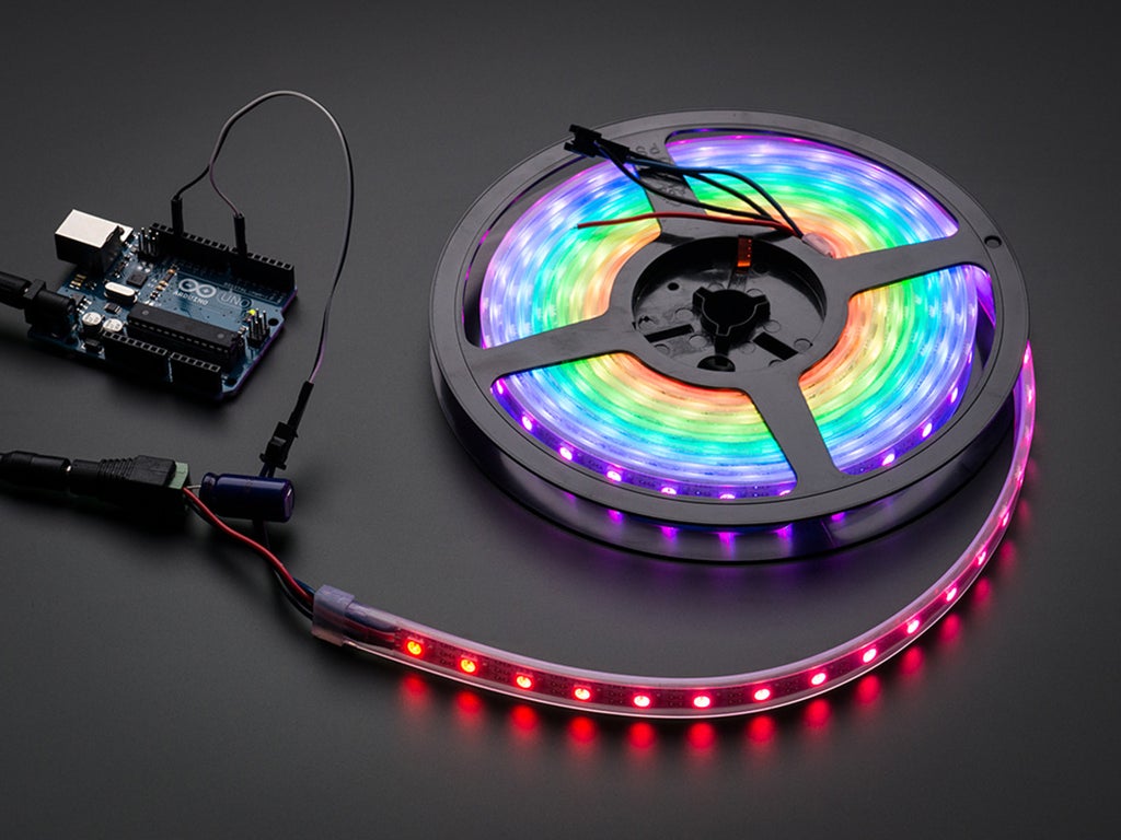 Arduino Microcontroller With Neon Lights