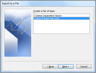 Outlook data file (.pst)
